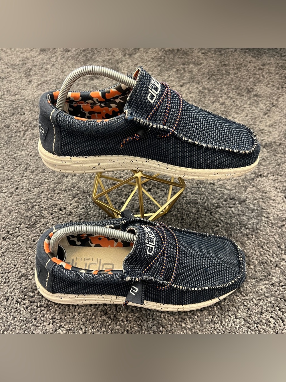 Hey Dude Wally Sox Shoes Men’s Size 7 Blue Multi Loafers 110352611